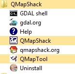 QMapShack меню Пуск Start QMS