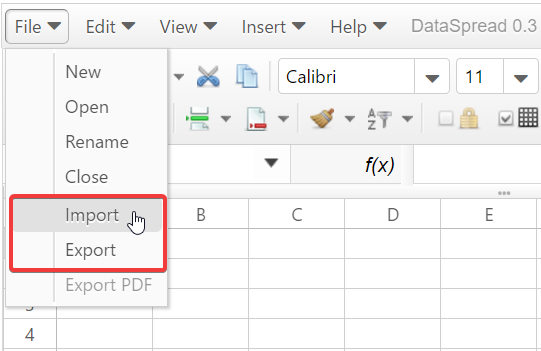 Import Sheet